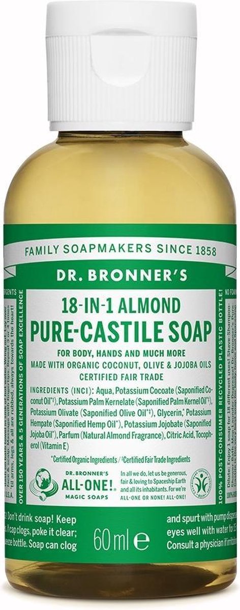 Dr.Bronner's 18-IN-1 Vloeibare zeep 60 ml 1 stuk(s)