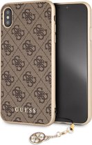 iPhone Xs Max hoesje - Guess - Bruin - Kunstleer