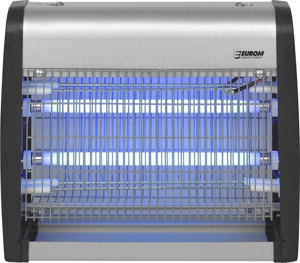 Euromac insectenlamp Fly Away Metal - 50 meter bereik - UV licht - Grijs