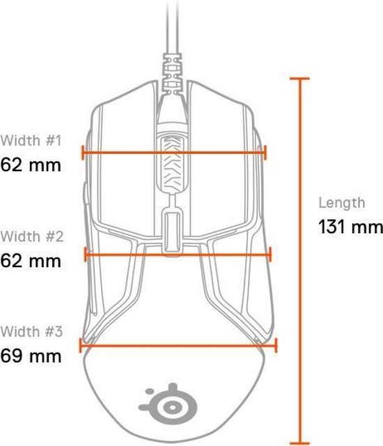 SteelSeries Rival 600 - Optische Gaming Muis - 12000 CPI - Zwart