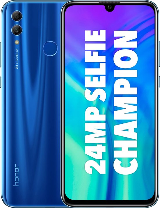 Honor 10 Lite - 64GB - Dual Sim - Sapphire Blue (Blauw)