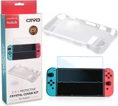 Nintendo Switch Siliconen TPU Case + Screen Protector Set - Beschermhoes