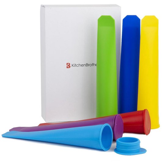 KitchenBrothers Siliconen Waterijs vormen (set 6 stuks) Icelolly Pop