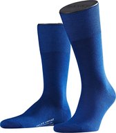FALKE Airport warme ademende merinowol katoen sokken heren blauw - Maat 39-40