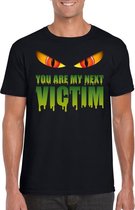 You are my next victim Halloween monster t-shirt zwart heren S