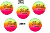 5x Strandbal neon 23 cm