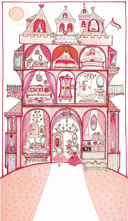 Fotobehang - Paleis Prinses - Hanneke de Jager - Roze - 150x280 cm
