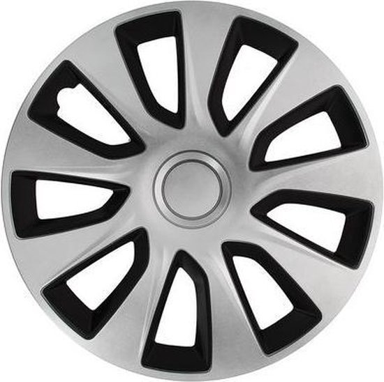 Car Plus Enjoliveurs Washington 15 Pouces Abs Argent/ Noir Set De 4