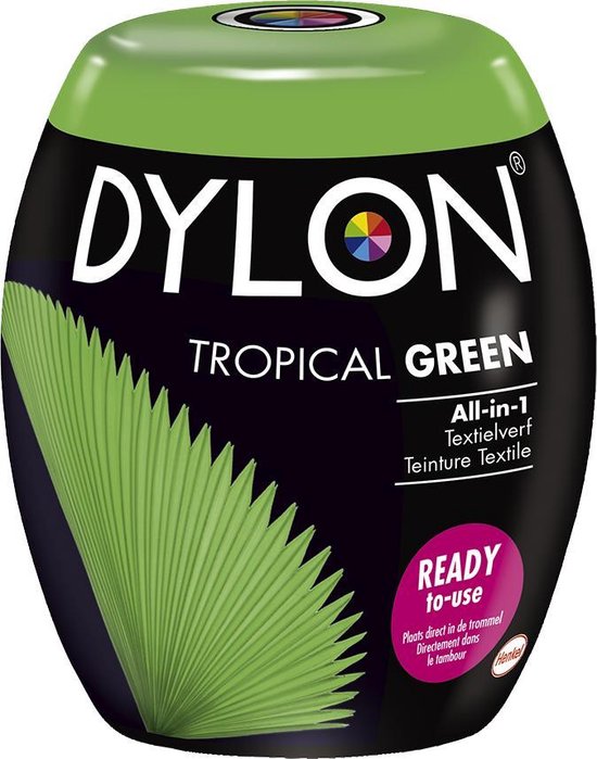 DYLON Textile Dye - Dosettes pour lave-linge - Vert tropical - 350g