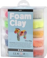 Foam Clay®, Diverse Kleuren, 35 gr, 10 Doosje