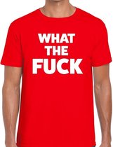 What the Fuck heren shirt rood - Heren feest t-shirts M