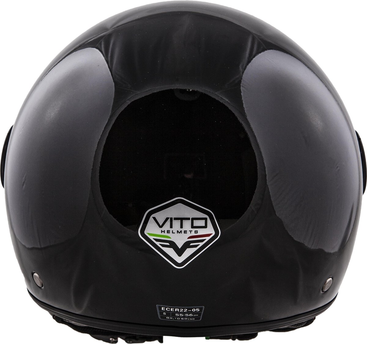 HELM VITO JET LORETO GLANS ZWART Scooter & Motor (S)