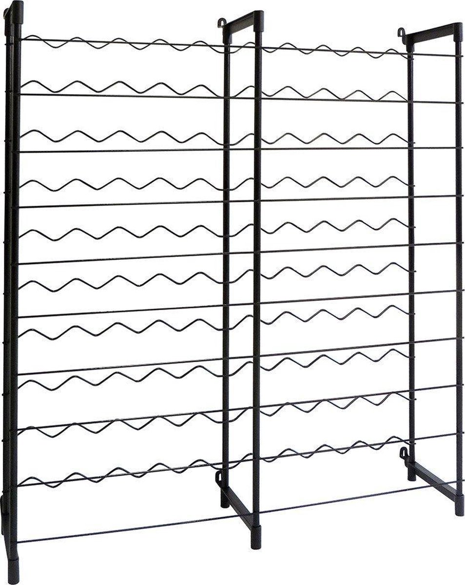 Flessenrek metaal - 100 flessen - 109x107 cm - wijnrek / wijnflessenrek