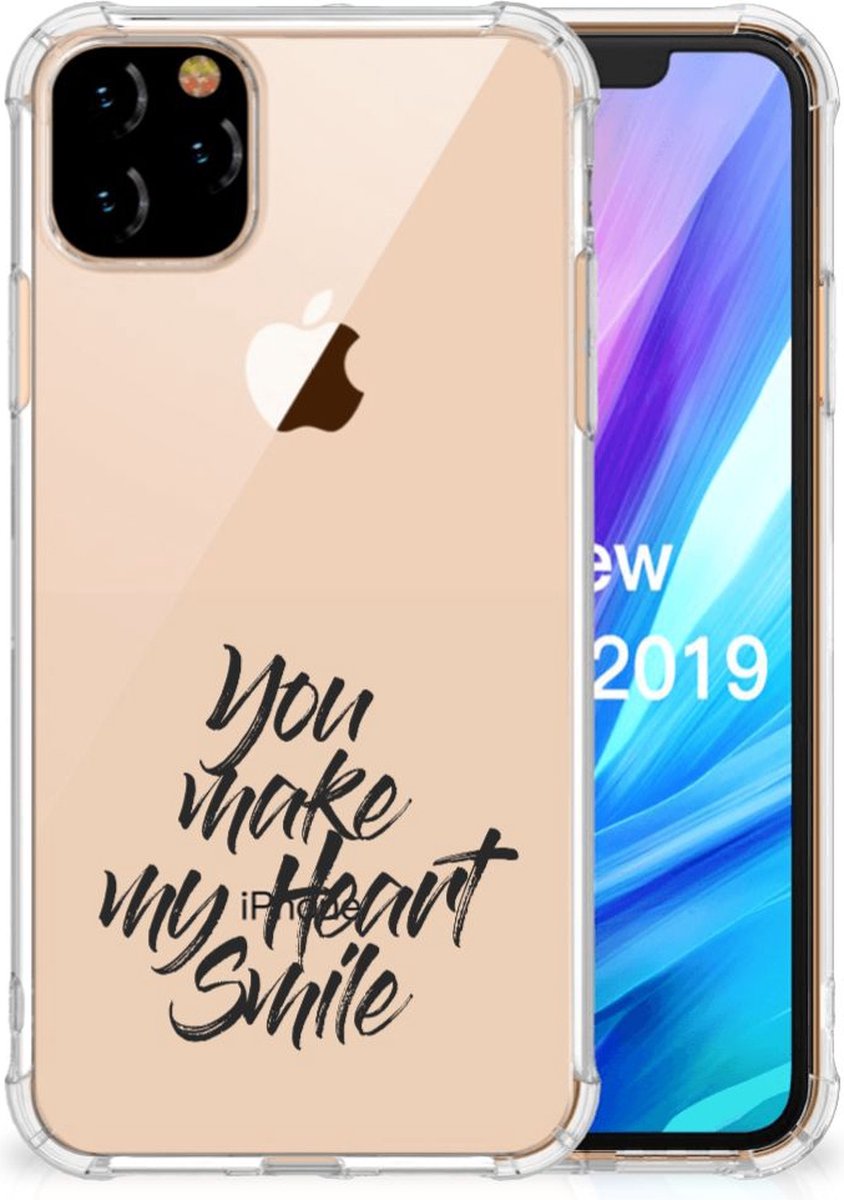 Apple iPhone 11 Pro Max Telefoonhoesje met tekst Heart Smile