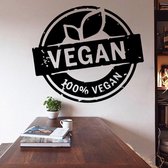 Muursticker Tekst - 100% vegan - 48x42 cm