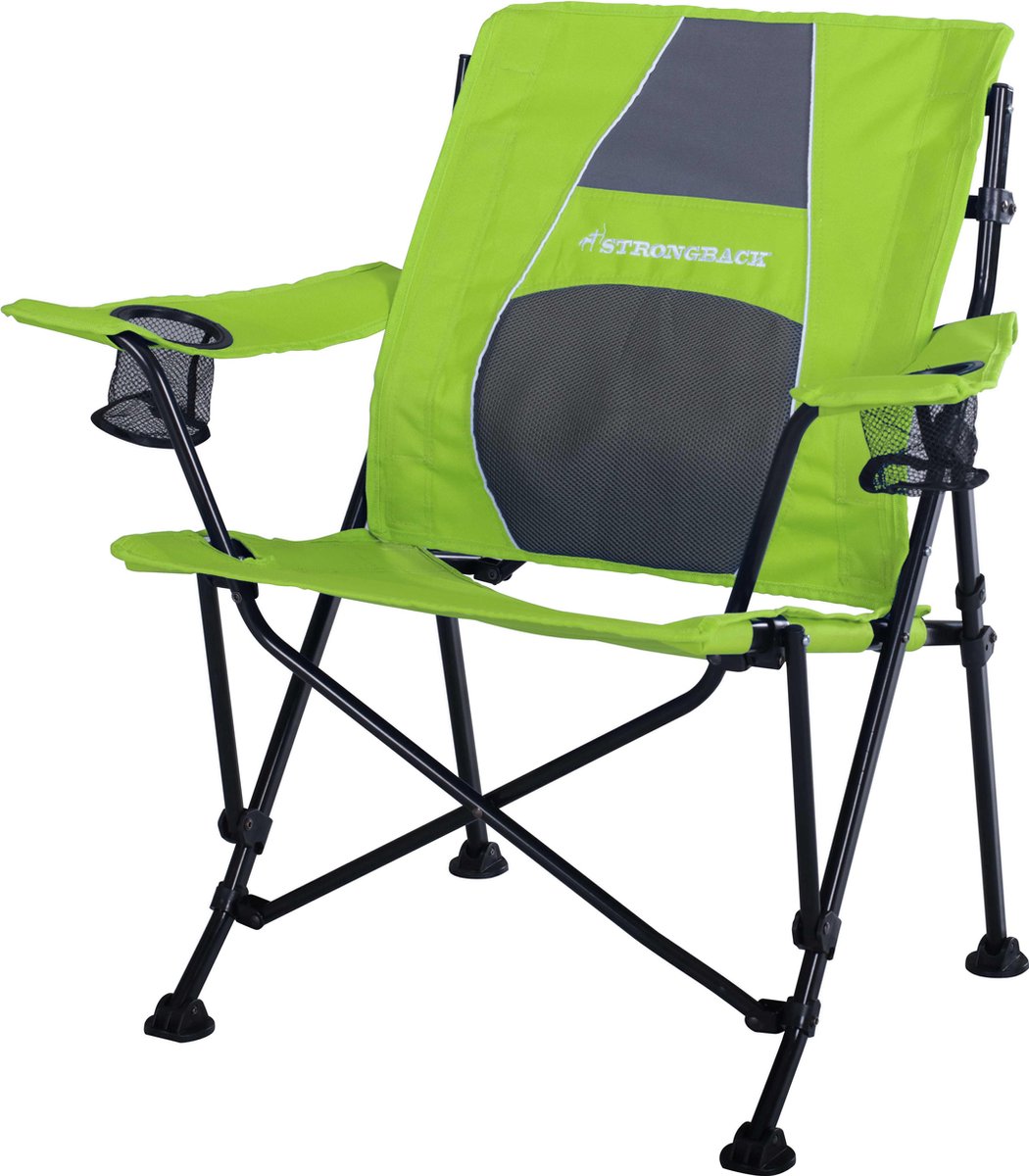 strongback elite folding camping chair with lumbar support