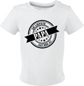 Baby T-shirt  wit maat 74 "papa de liefste ben jij"