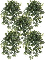 5x Groene Hedera Helix/klimop kunstplant 65 cm voor buiten -  UV kunstplanten/nepplanten - Weerbestendig
