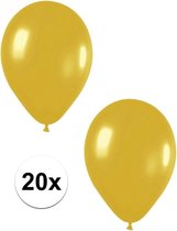 20x Gouden metallic ballonnen 30 cm - Feestversiering/decoratie ballonnen goud