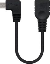 USB 2.0 A to USB B Cable NANOCABLE 10.01.3600 15 cm Male Plug/Socket Black