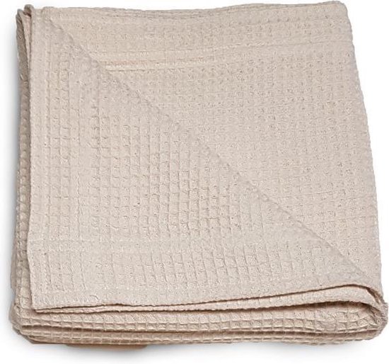 Damminga - Baby - Dekentje - Wafel - Katoenen - Wiegdeken - 75x100cm - Beige