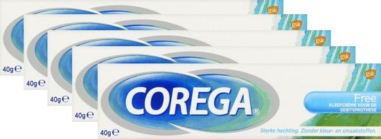 Gemeenten Haast je Aankoop Corega Creme Free - Kleefpasta - 5 x 40 Gram Voordeelverpakking | bol.com