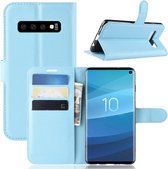 Book Case - Samsung Galaxy S10 Hoesje - Lichtblauw