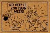 Urbanus Fococo deurmat, "OO Nee daar zijn ze weer !", 60 cm x 40 cm