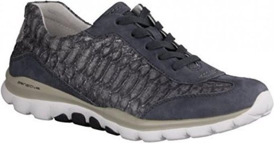 Gabor Rollingsoft Dames Lage sneakers - Blauw - Maat 37.5 | bol.com