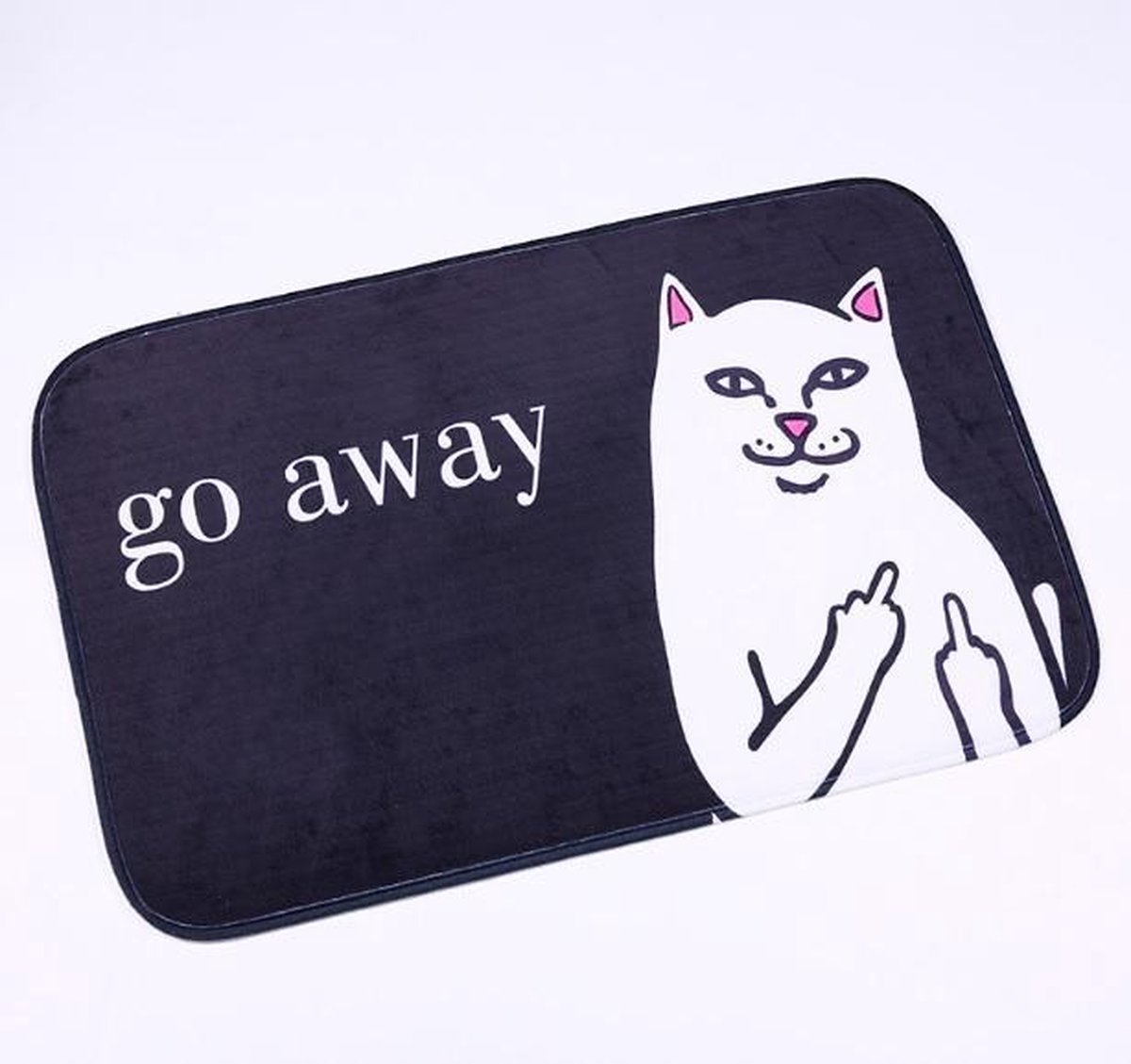 Go Away" mat, kat met middelvinger | bol.com