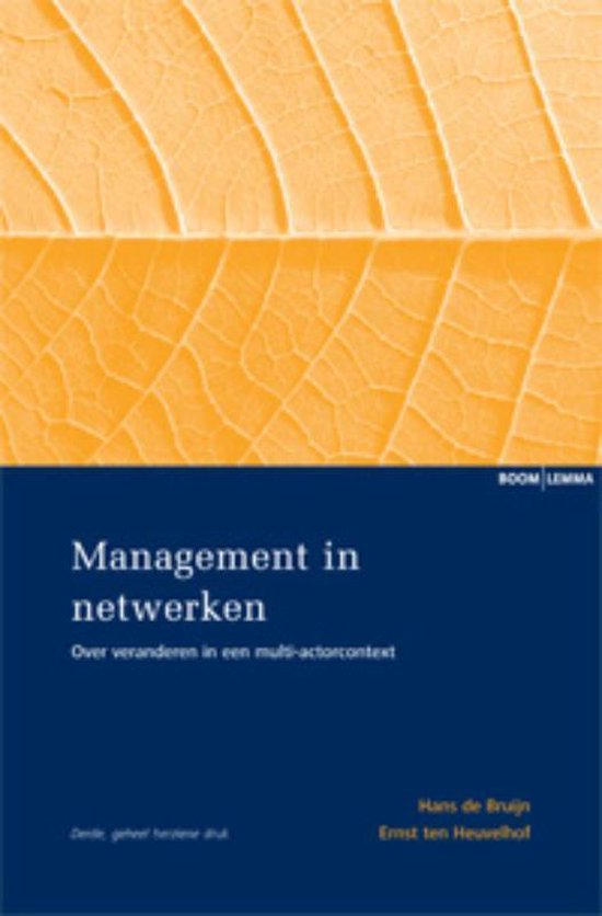 Cover van het boek 'Management in netwerken / druk 3' van H. de Bruijn en J.A. de Bruijn