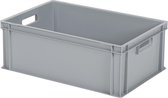 Boîte de rangement / caisse empilable - Polypropylène - 43,3 litres - Gris