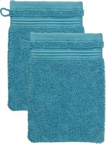 Beddinghouse Sheer - set van 2 washandjes - 16x22 cm - Petrol