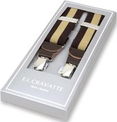 E.L. Cravatte Bretels - Gestreept - Bruin / Beige