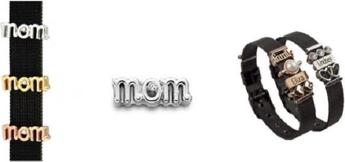 naast Gelach Ironisch Bedel 5: Mom - Zilver - Bedel armband - Armband bedel - Armband met naam -  Tibri | bol.com