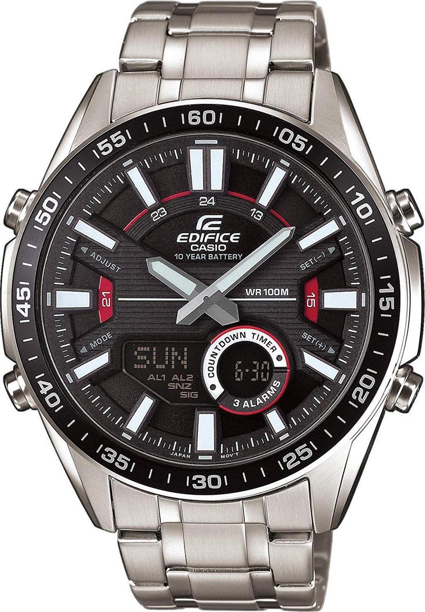 Casio Edifice EFV-C100D-1AVEF Herenhorloge 44 mm - Zilverkleurig