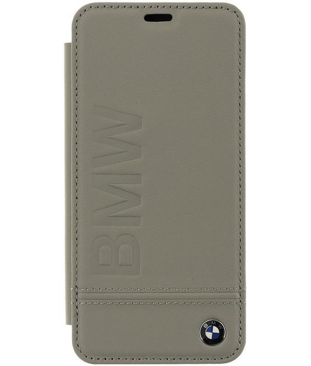 BMW Signature Leather Book Case - Leer - Samsung Galaxy S9 - Taupe