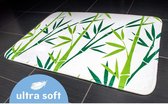 Ultrazachte Antislip Badmat - Microvezel Badkamer Kleed / WC Mat - Badtapijt Toilet Mat - Luxe Bamboe Design - 50 x 80 cm