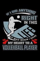 If I Did Anything Right in This Life It Was When I Gave My Heart to a Volleyball Player