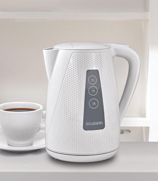 1L/35.2OZ Waterkoker, Grote Opening Ontwerp Elektrische Waterkoker Waterkoker, 1000W Snelkook Heet Water Boiler, Witte Koffie Waterkoker