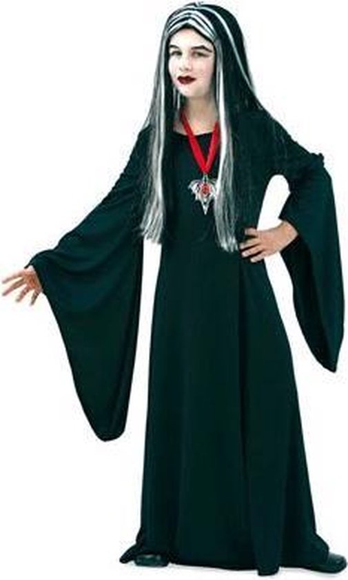 Halloween Morticia kostuum voor kinderen 128-140 (7-12 jaar)
