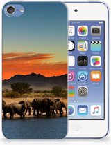 Geschikt voor iPod Touch 5 | 6 TPU Hoesje Design Olifanten