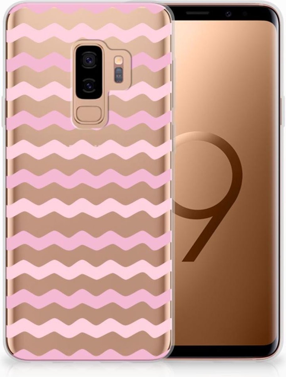 TPU Hoesje voor Samsung Galaxy S9 Plus TPU bumper Waves Roze
