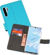 Booktype Telefoonhoesjes - Bookcase Hoesje - Wallet Case -  Geschikt voor Huawei P30 Pro - Blauw