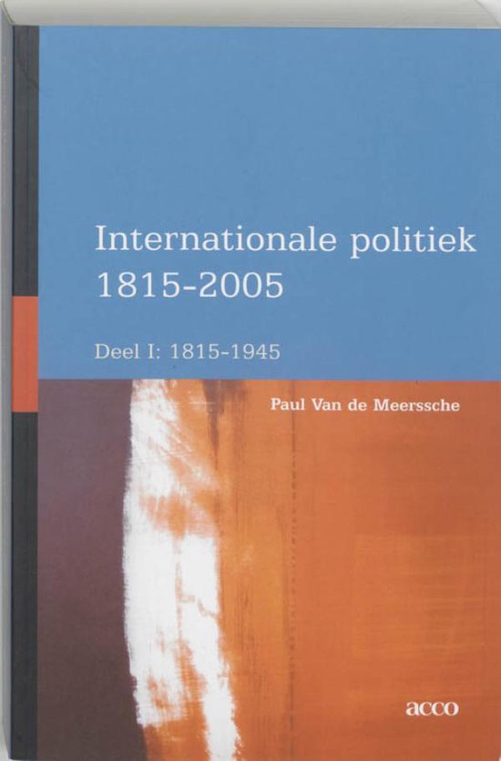 Cover van het boek 'Internationale politiek 1815-1945' van vande Meerssc