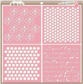 Bo Bunny stickable stencil 30,5x30,5cm brocade