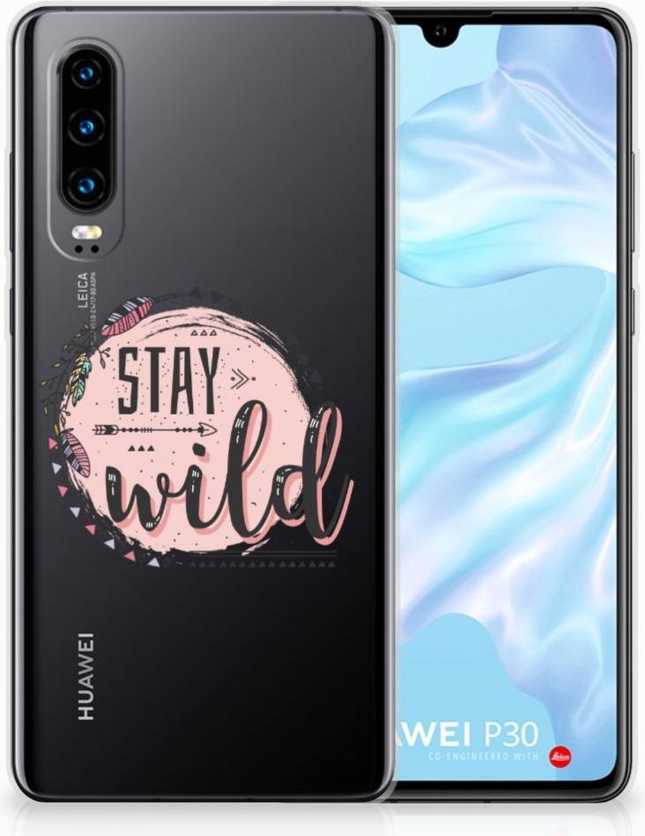 Huawei P30 Telefoonhoesje met Naam Boho Stay Wild