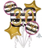 Amscan - Folieballonnenset Pink & Gold Milestone 30