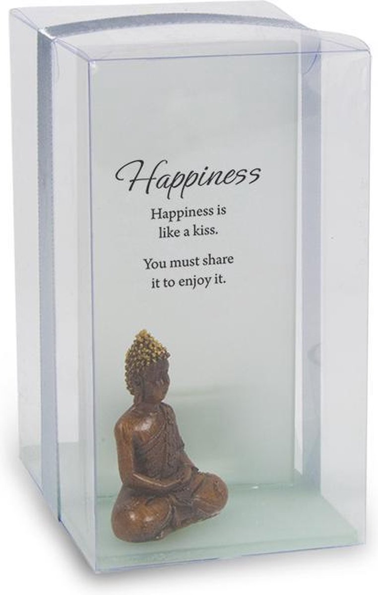Sfeerlicht - Happiness - Gelukskaarsje - Boeddha - 11,5cm