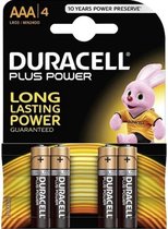 Duracell AAA Alkaline Batterijen - 4 Stuks